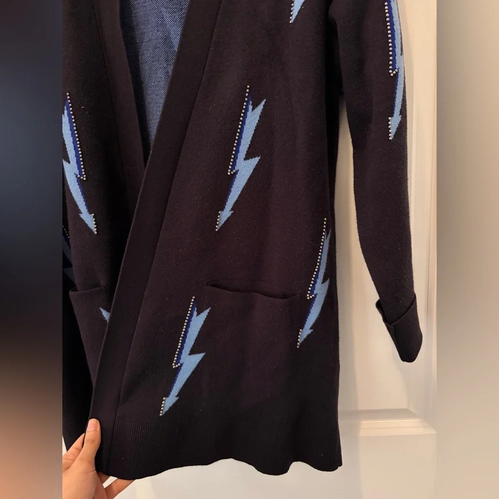 Sandro Paris Juste Lightning Bolt Cardigan - Picture 4 of 11